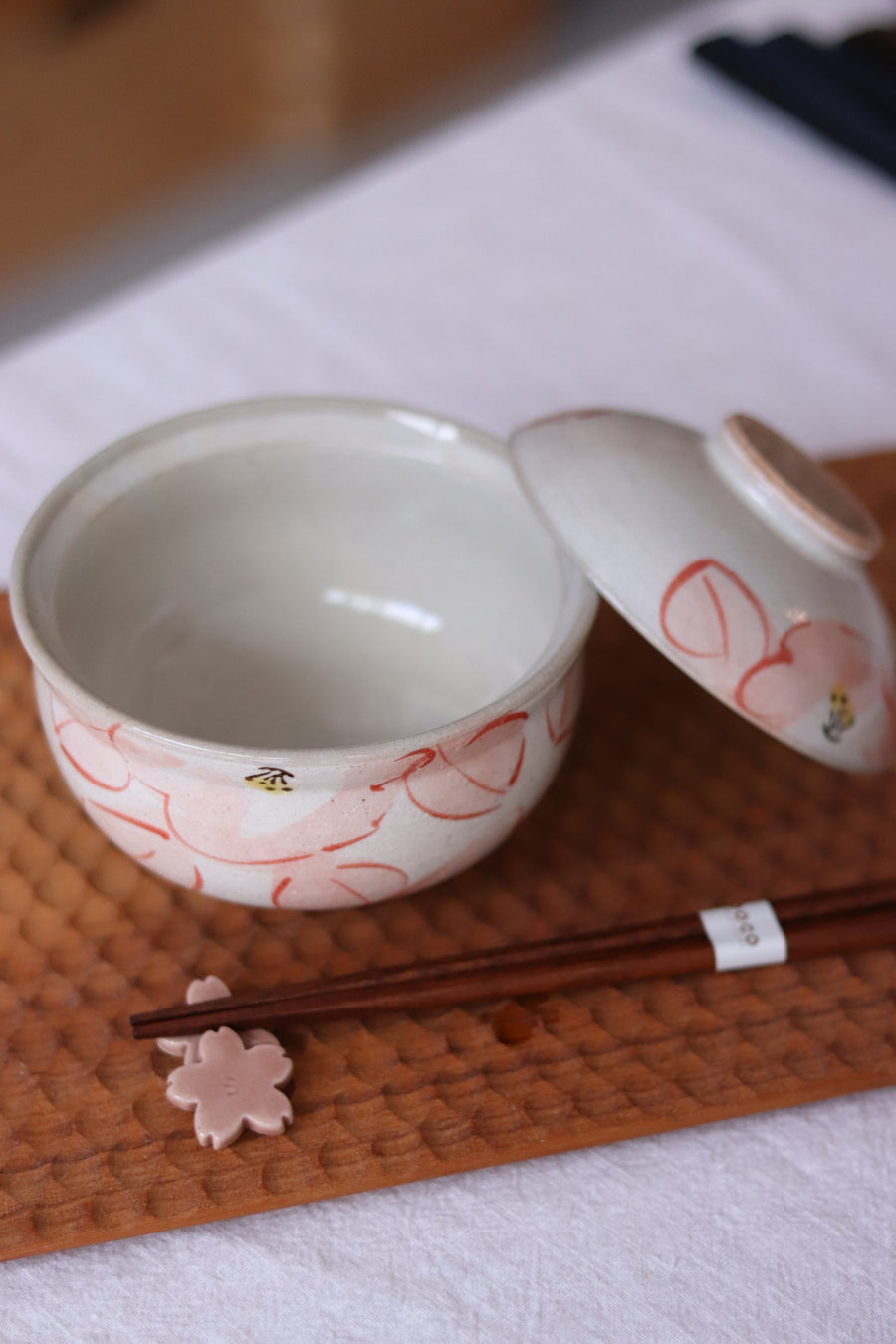 Seto Ware Ceramic Bowl with Lid