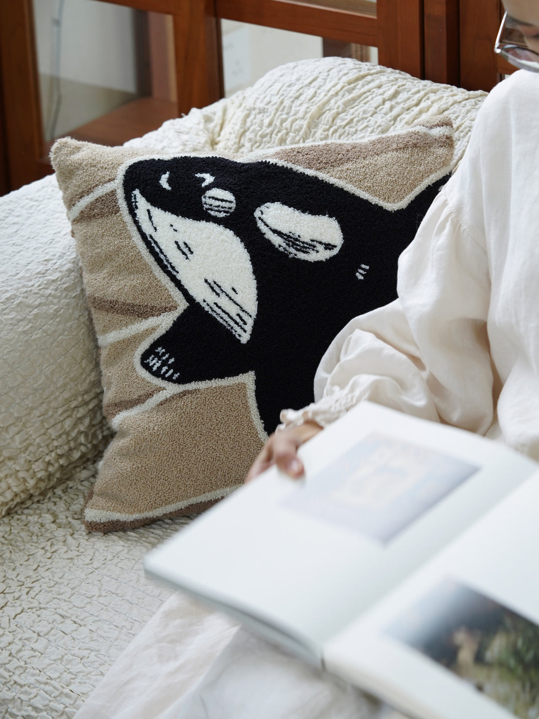 BAIYA Studio Orca Super Soft Flannel Fuzzy Cushion - Preorder