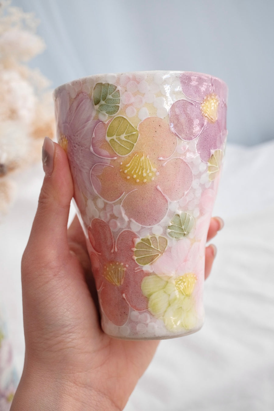 Seto Ware Flower Coke Cup