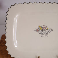 Katsura Saeka Large Rectangle Plate - Pudding KA02