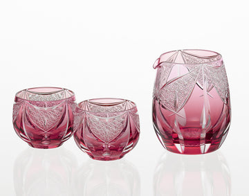 Kagami Crystal - Sake Barware, Edo Kiriko “Kagura”