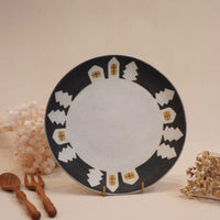 Kei Mitsumochi ミツ持啓 House and Trees Large Round Plate  KM36