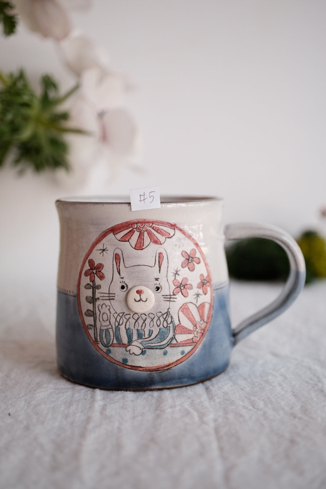 Tsubouchi Mayumi 坪内真弓 Hand Painted Mug MT09 - #5