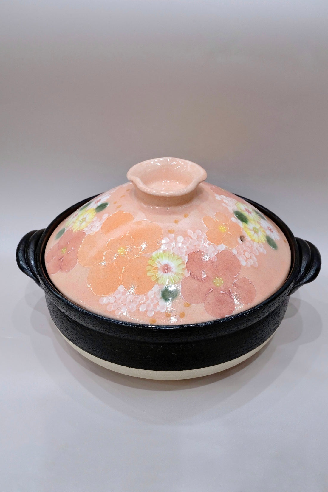 Setoware Flower Donabe Claypot - Size 8