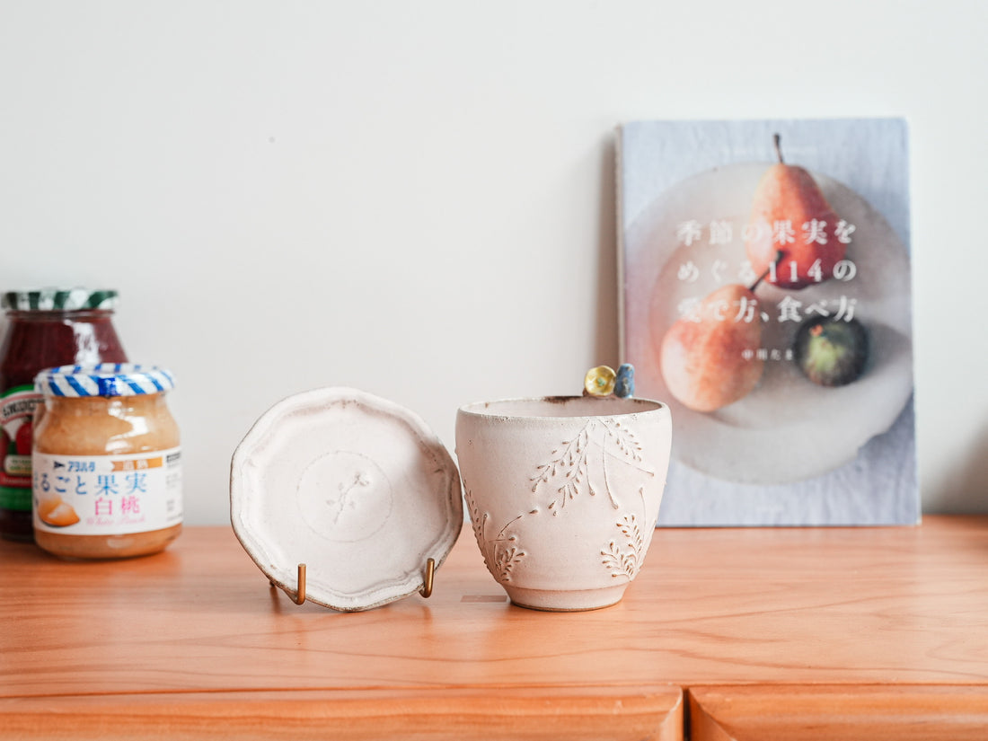 Satomi Motohashi 本橋里美 Bird and Flower Cup and Saucer SM17