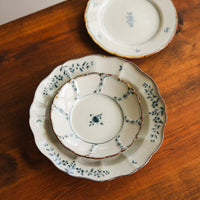 Kazuaki Shimura 志村和晃- Sometsuke Floral 6" Rimmed Plate KAS03