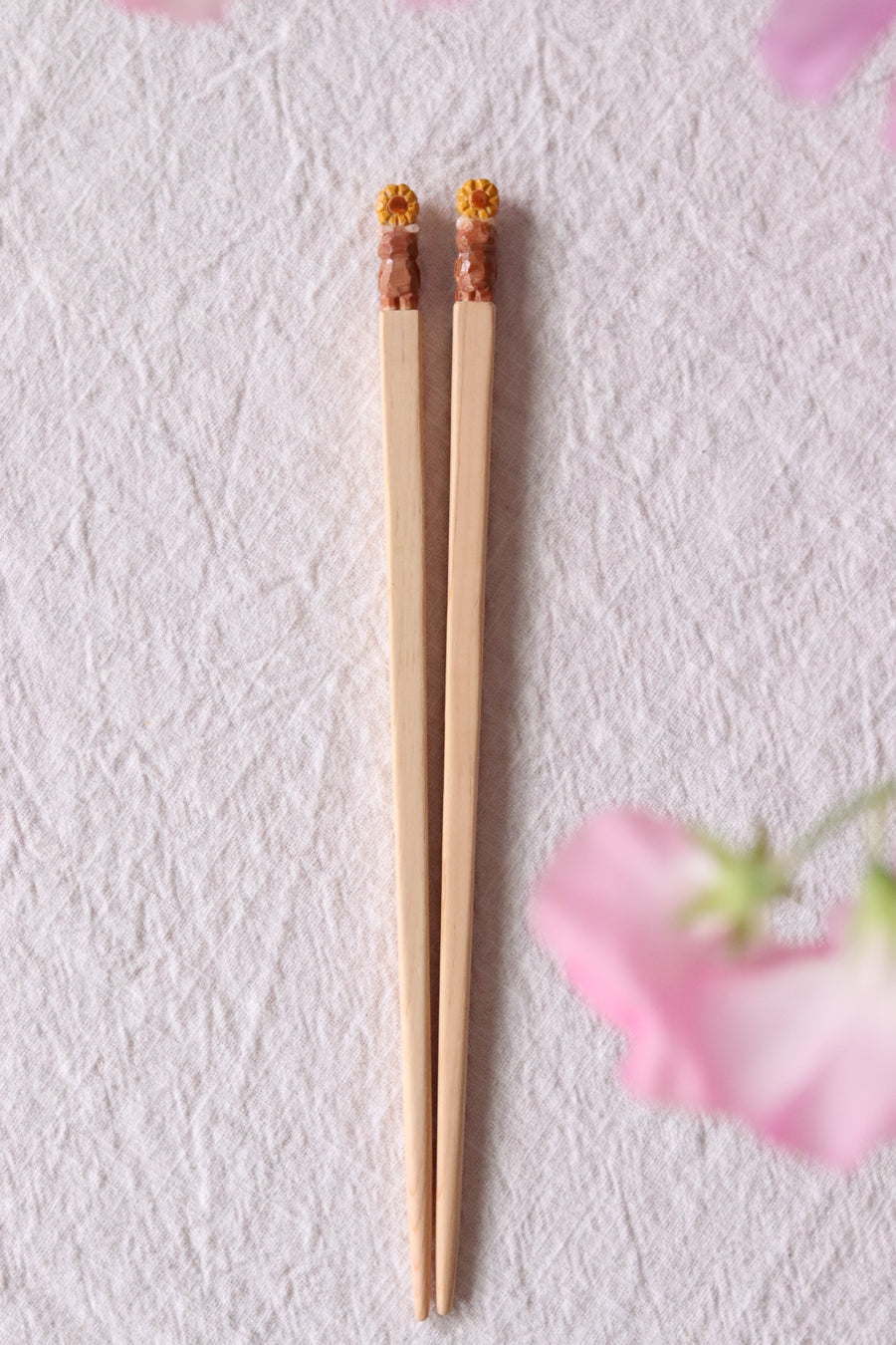 Ayataro Chopsticks - Bear with Sun Flower - aya05