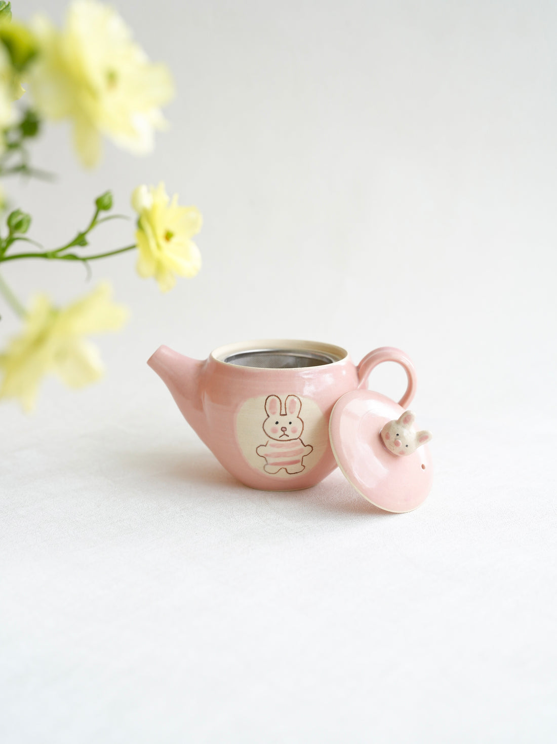 Fumiko Kondo 近藤布美子 - Pink Rabbit Teapot FK32