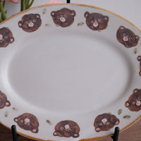 Kato Mikiko 加藤美纪子 Oval Cake Plate - MK02