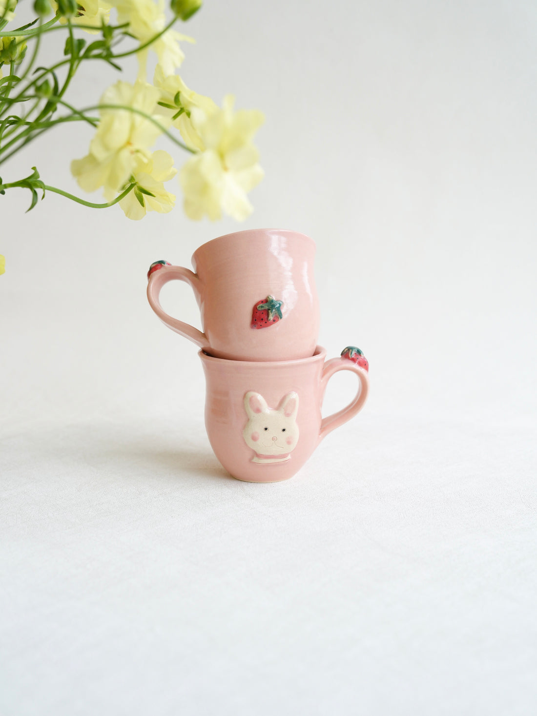 Fumiko Kondo 近藤布美子 - Pink Rabbit Mug FK24