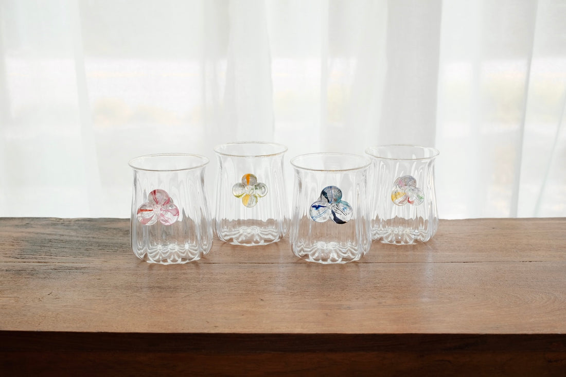 Makiko Kitagata 北形槙子 Lace Flower Handle Glass MG10