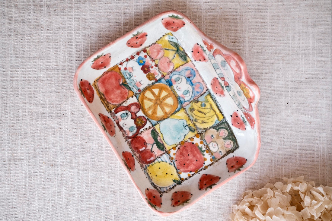 Asako Yamaguchi 山口麻子 Animal Square Deep Plate AI26
