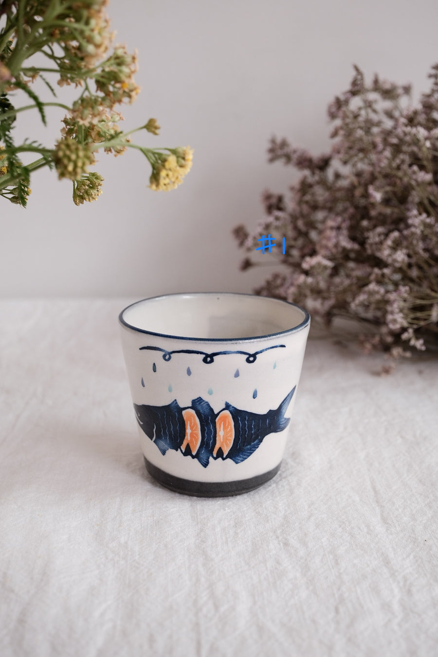 Nakagaki Tomoko Kohiki Hand Painted Teacup  - KP6