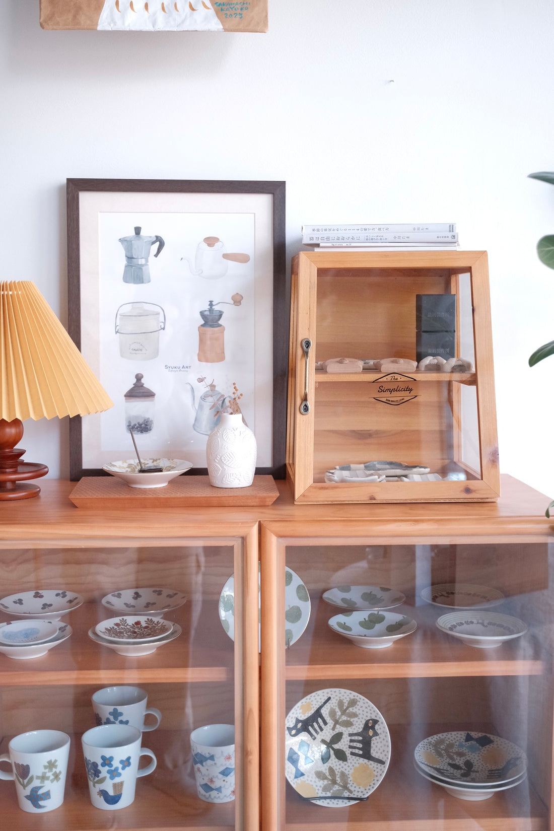 Natural Wood Storage Display Rack - Light