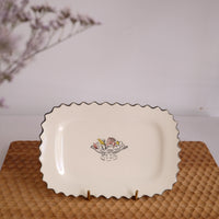 Katsura Saeka Small Rectangle Plate - Pudding KA03