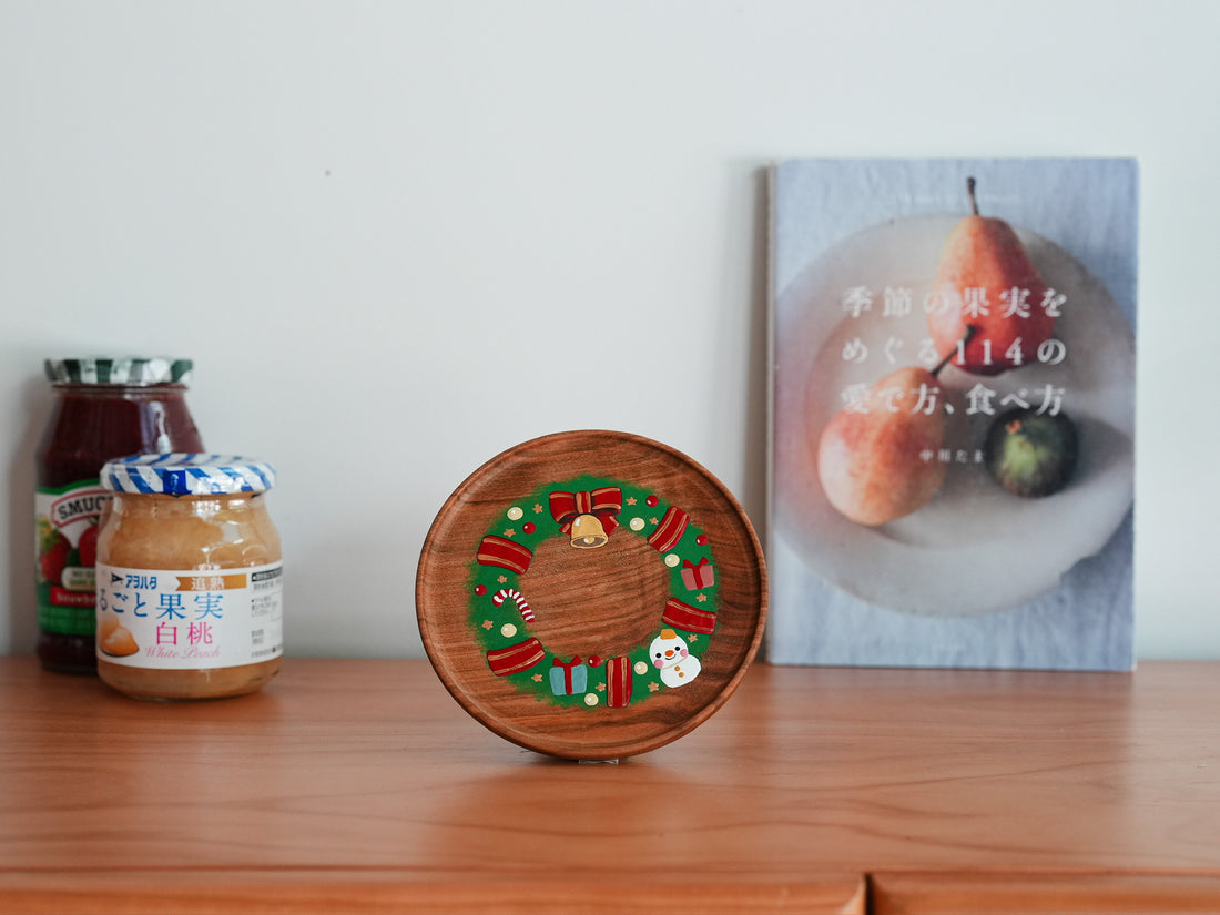 Kiezakka 木繪雜貨 Pedestal Plate - Christmas KZ01