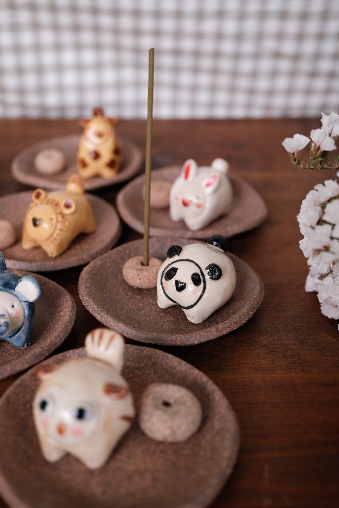 Japanese Clay Animals Incense Holder - Animal Collection
