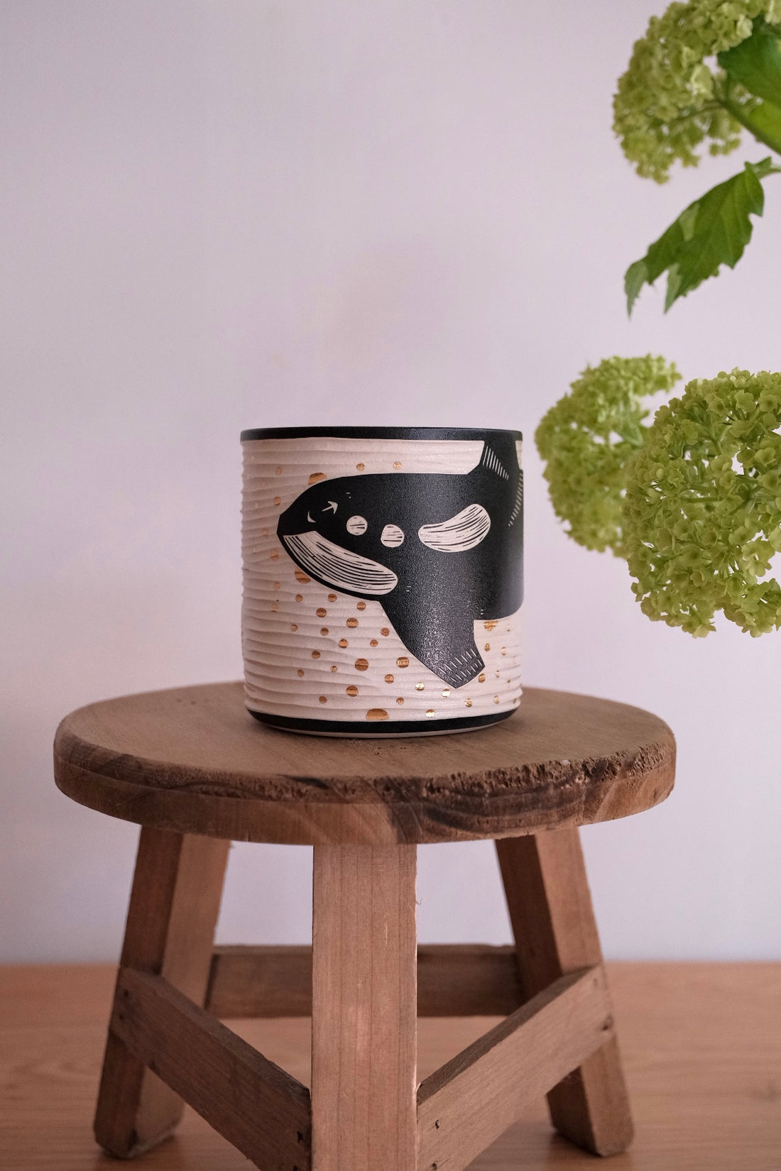 BAIYA Studio Handmade Gold Decor Orca Cup