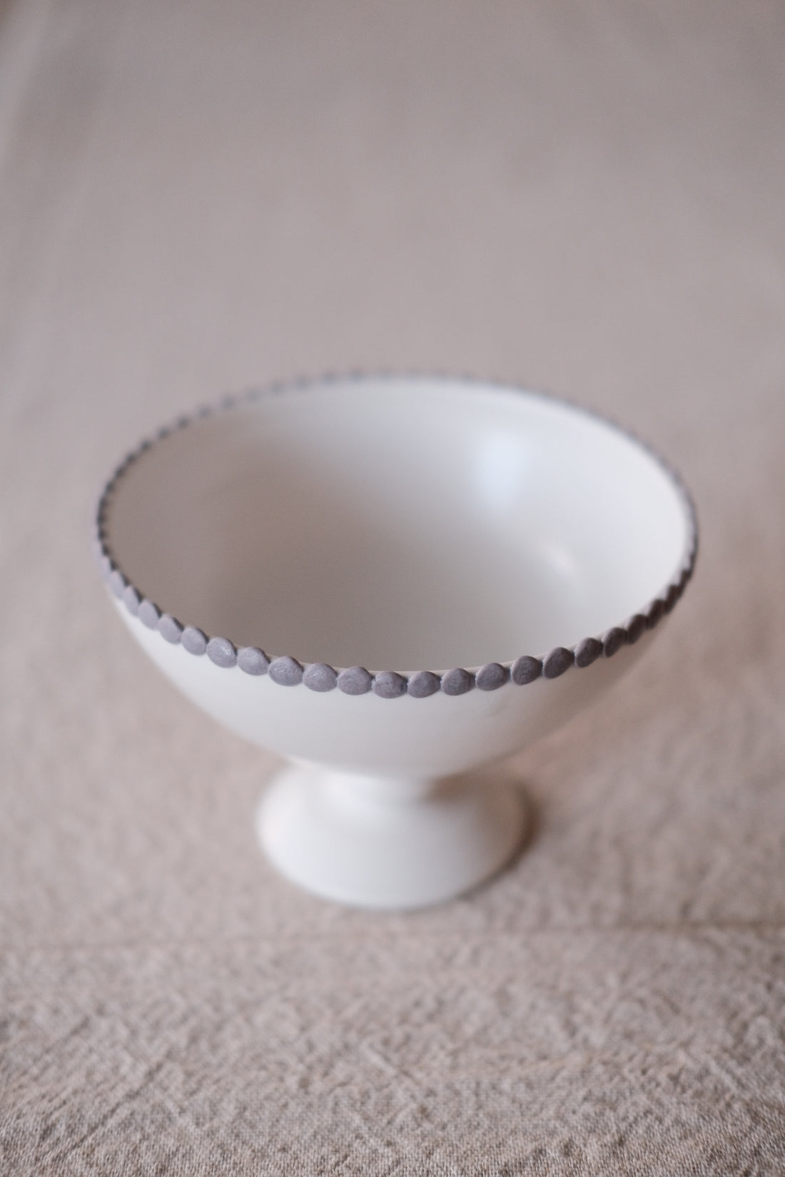 Akiko Uotani 魚谷 あきこ Round Dot Pedestal Bowl