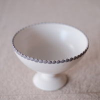 Akiko Uotani 魚谷 あきこ Round Dot Pedestal Bowl