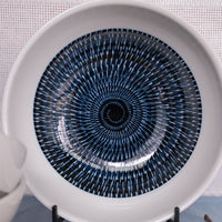 Minoware Ramen Bowl Blue & Brown