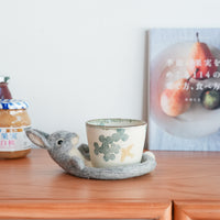 Aya and Yoshiko Wool Felt Animal Coaster -  Rabbit YS12