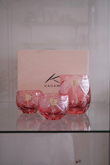 Kagami Crystal - Sake Barware, Edo Kiriko “Kagura”