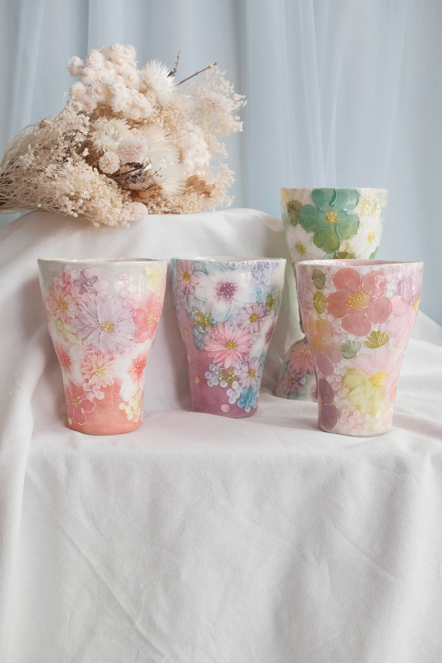 Seto Ware Flower Coke Cup