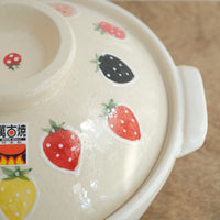 Donabe Banko Ware No.8 Strawberry Clay Pot