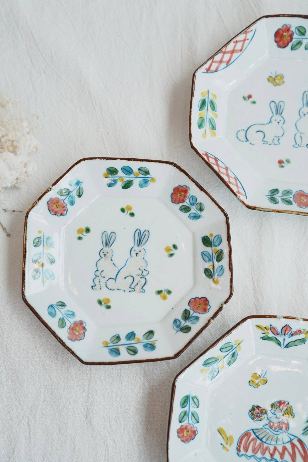 TATA Pottery Studio 田中大輝 & 田边桂- Porcelain Octagon Plate TP05 #2
