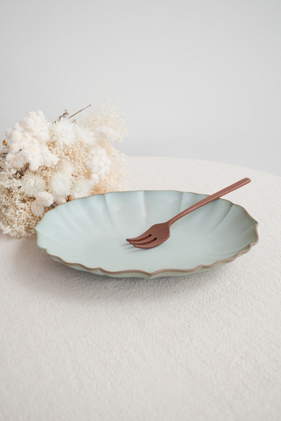 Mino Ware Lotus Oval Plate