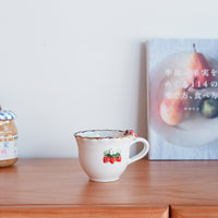 Aiko Miura 三浦愛子 Strawberry Mug with Saucer - White AM13