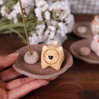 Japanese Clay Animals Incense Holder - Animal Collection