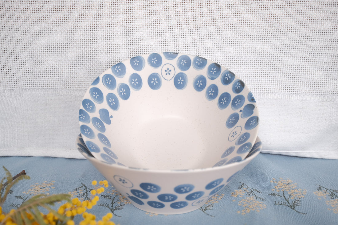 Minoware Ramen Bowl Flowers & Peanuts