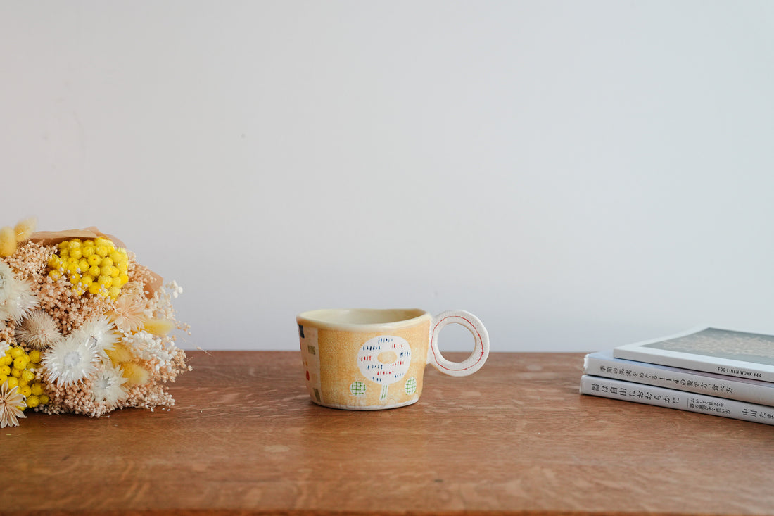 Hapun Pottery 拝志睦子 Mug with Flat Handle HP19