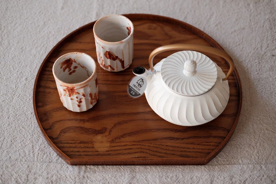 Wooden Half Moon Tray