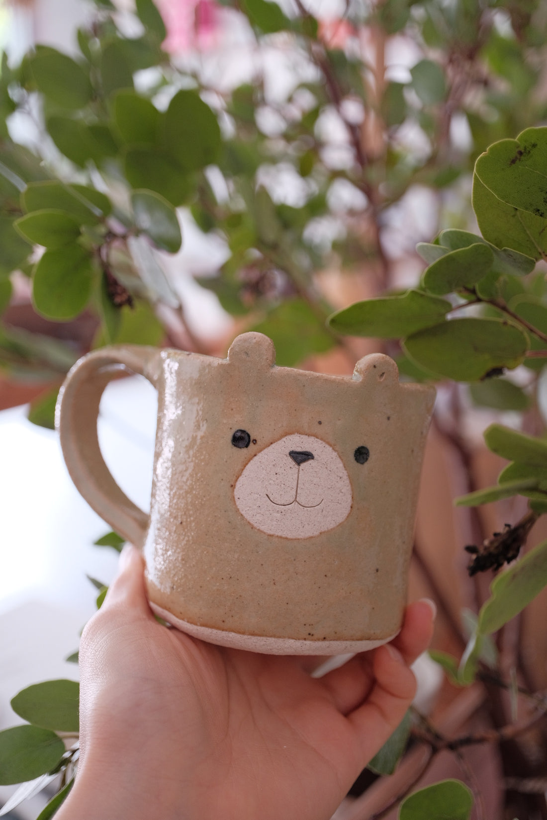 Seto Ware Handmade Clay Mug - Panda & Bear