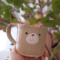 Seto Ware Handmade Clay Mug - Panda & Bear