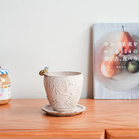 Satomi Motohashi 本橋里美 Bird and Flower Cup and Saucer SM17