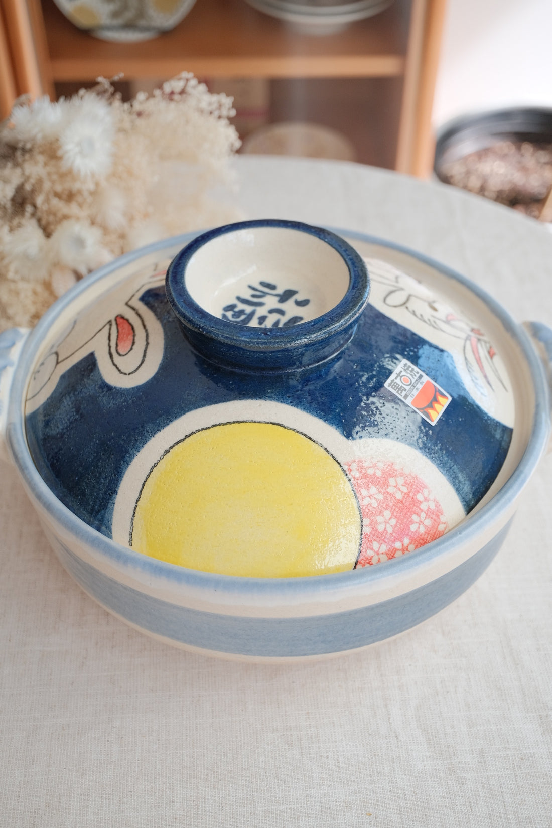 Donabe Banko Ware No.8 Rabbit and Moon Clay Pot