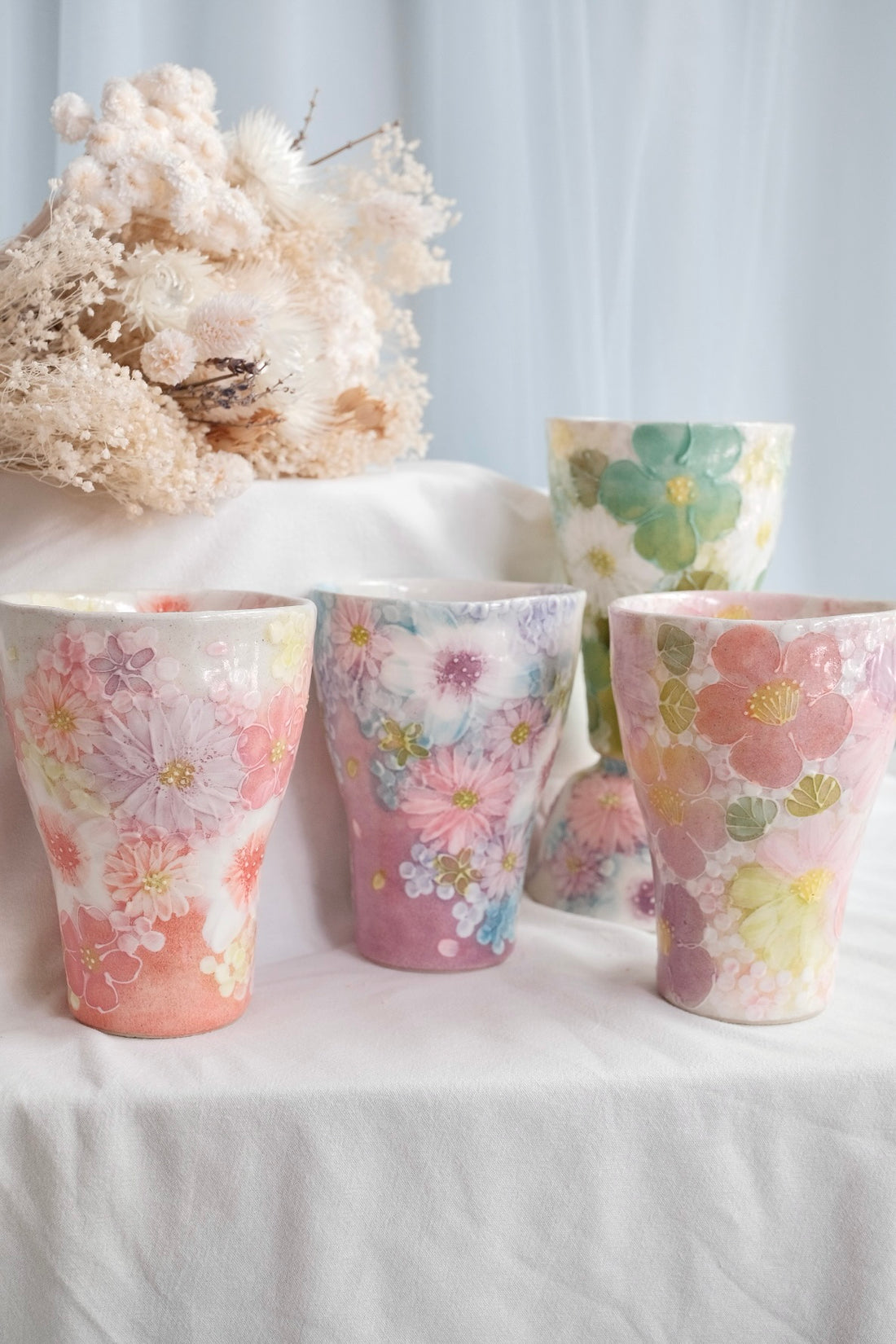 Seto Ware Flower Coke Cup