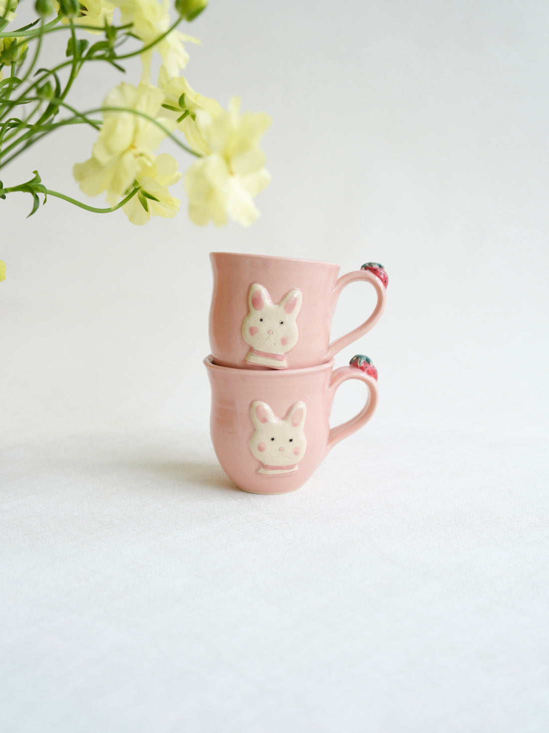 Fumiko Kondo 近藤布美子 - Pink Rabbit Mug FK24