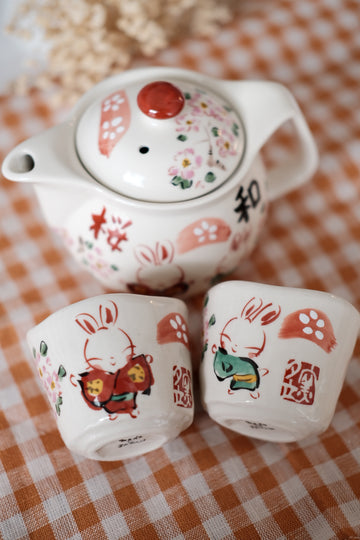 Yudachigama Hand-painted Teapot Set - Sakura