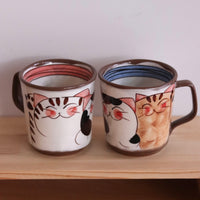 Hasami ware Friendly Cats  Mug