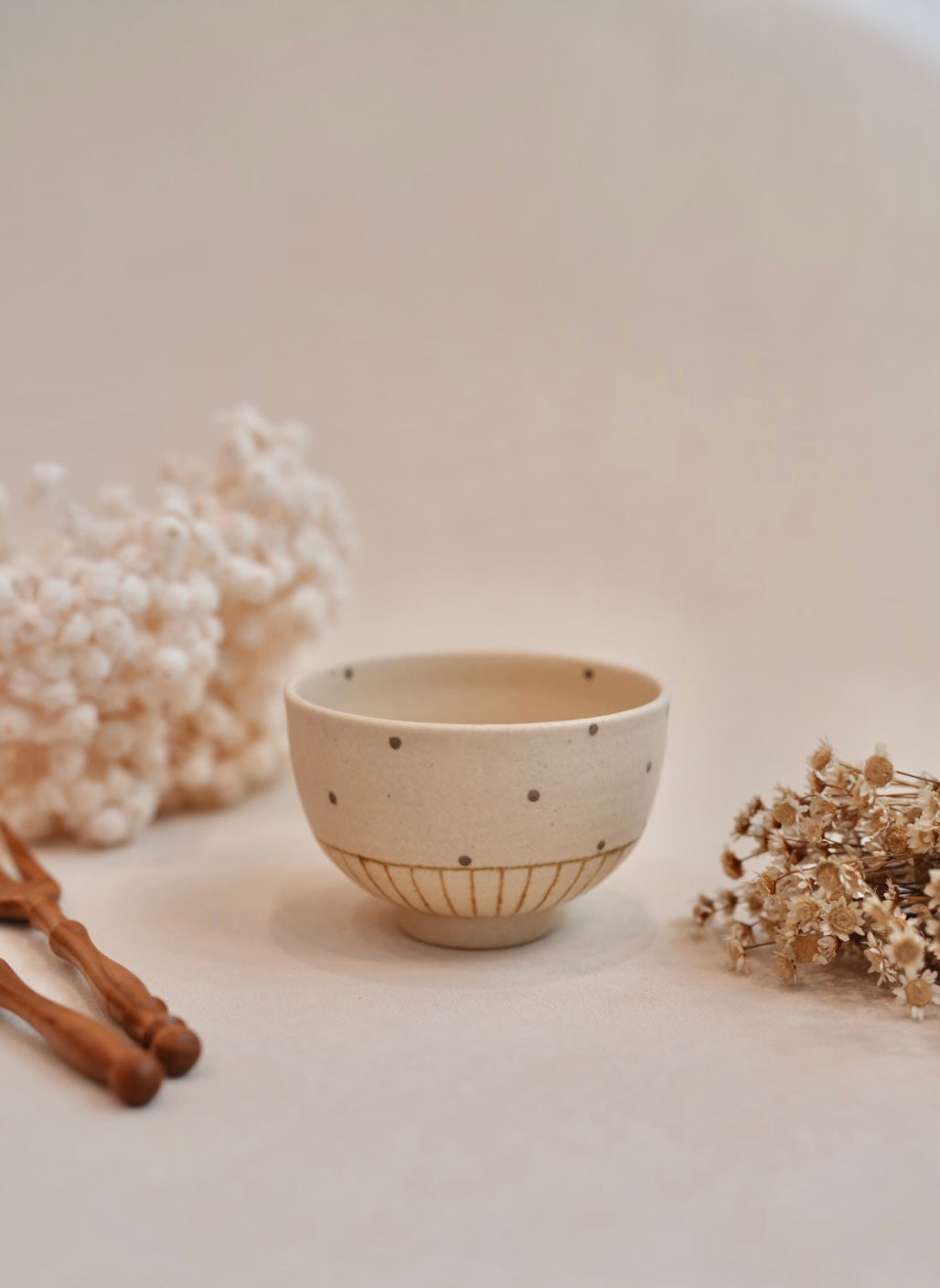 Chiho Yoshida 穗屋工房- Rice Bowl - Line & Dots CY07