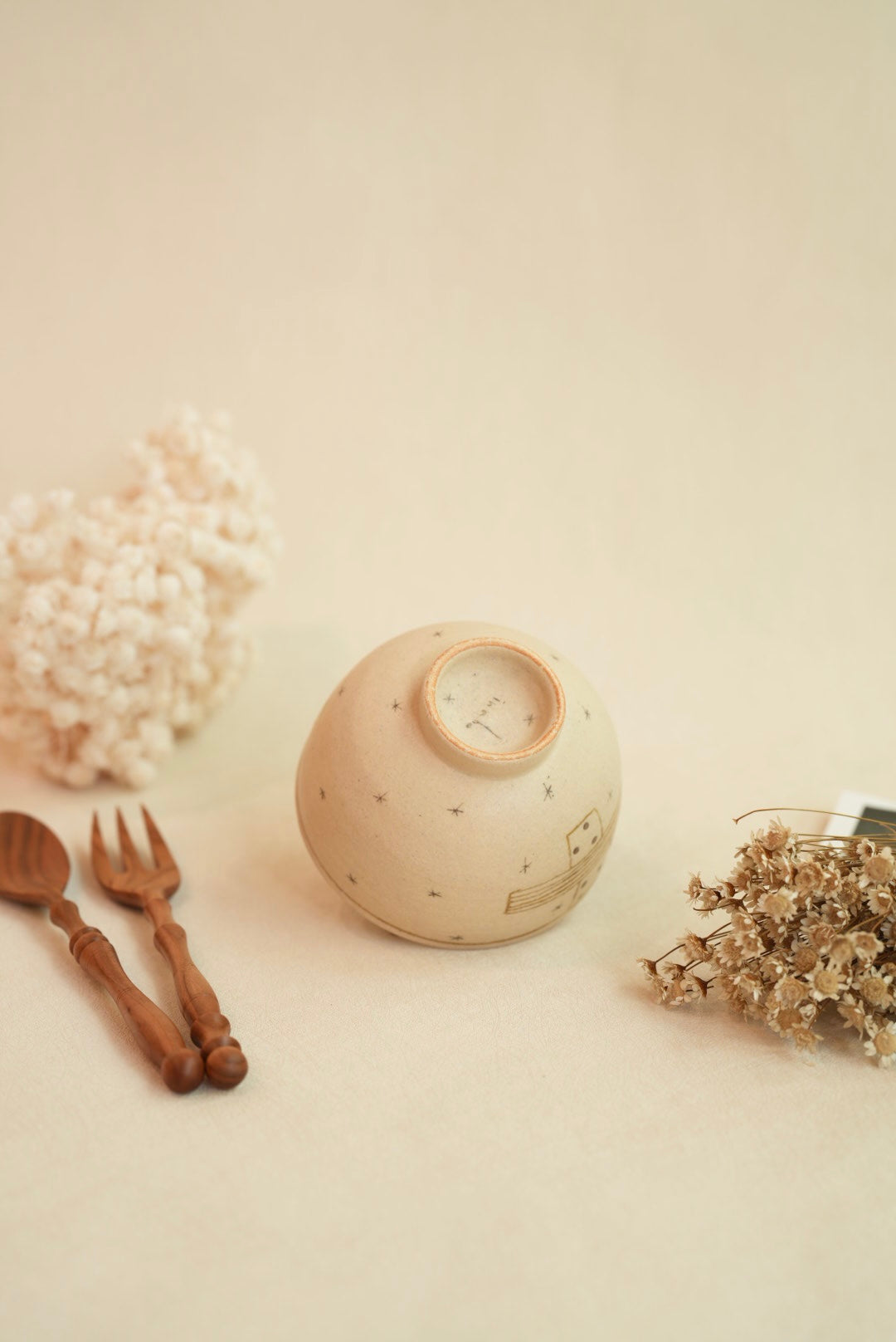 Chiho Yoshida 穗屋工房- Rice Bowl - Line & Stars CY05