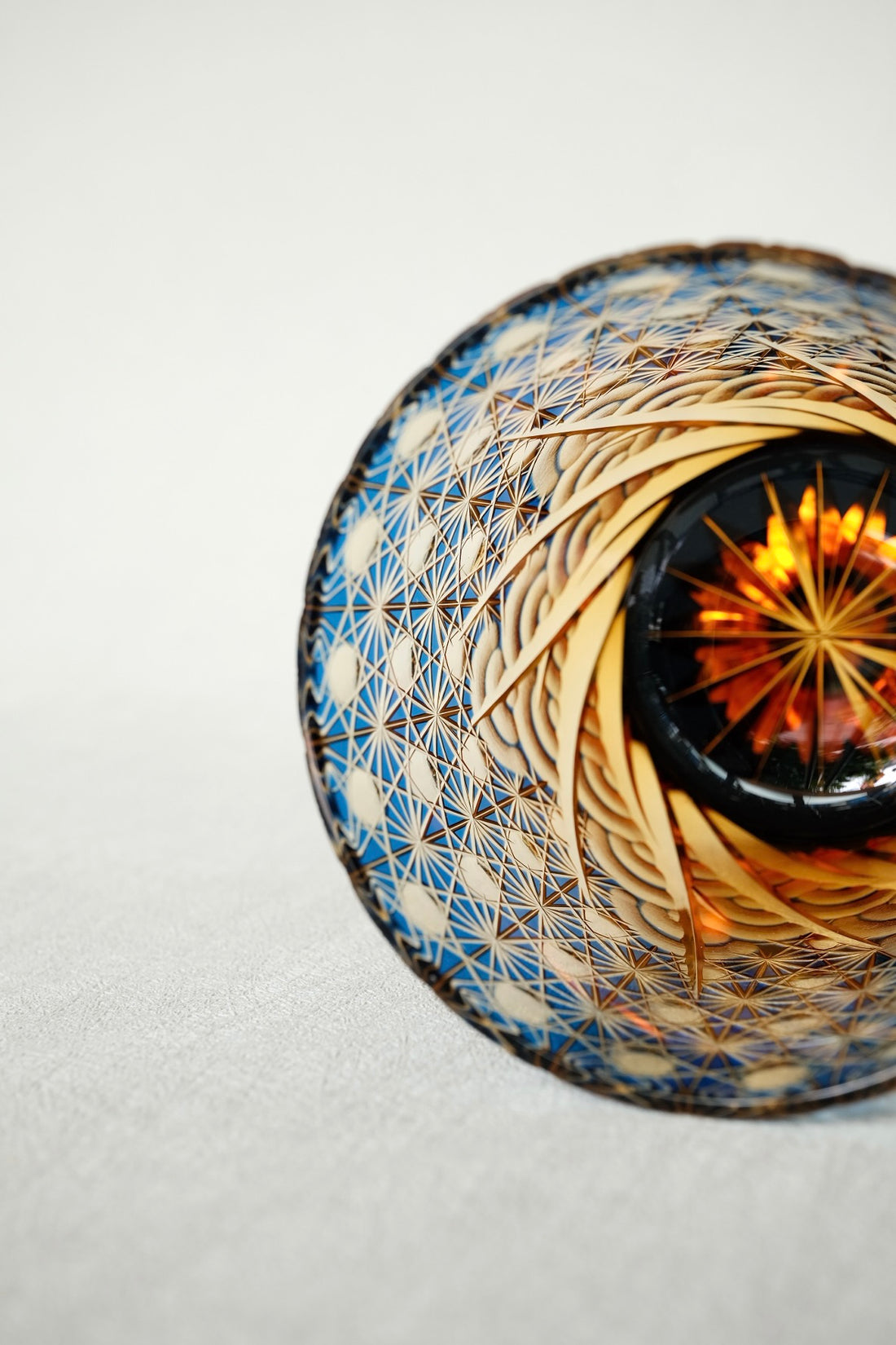Harisho Yamada Glass - 漣-sazanami Whiskey Crystal Glass - Blue