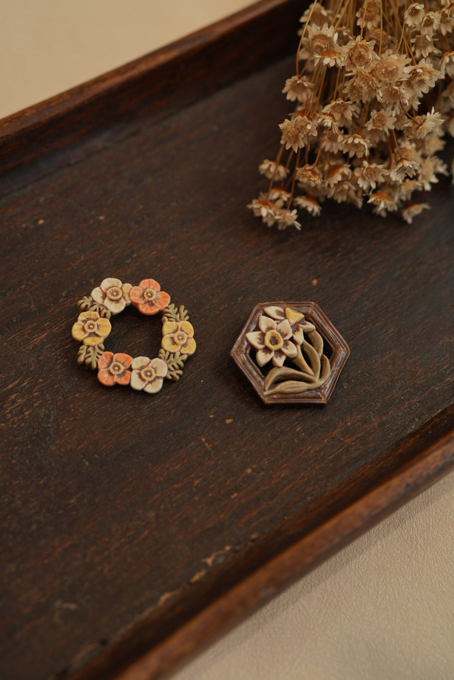 Michi Ito 伊藤三智- Brooch - Poppy Wreath M24