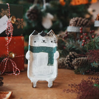 Fumiko Tsuchihashi 土橋文子 - Christmas Animal Shaped Plate FT23