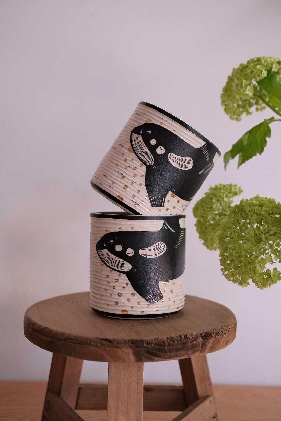 BAIYA Studio Handmade Gold Decor Orca Cup